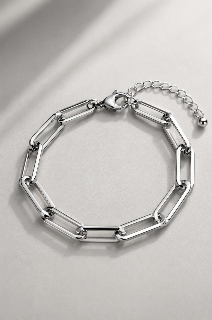 Pulsera Eslabones Plateados, fotografía 1