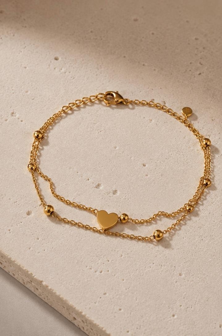 Pulsera Doble Corazón, fotografía 1