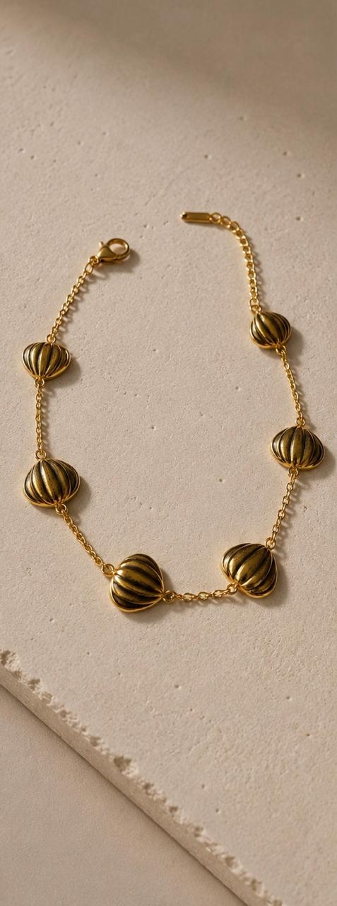 Pulsera Esferas Rayadas, fotografía 1