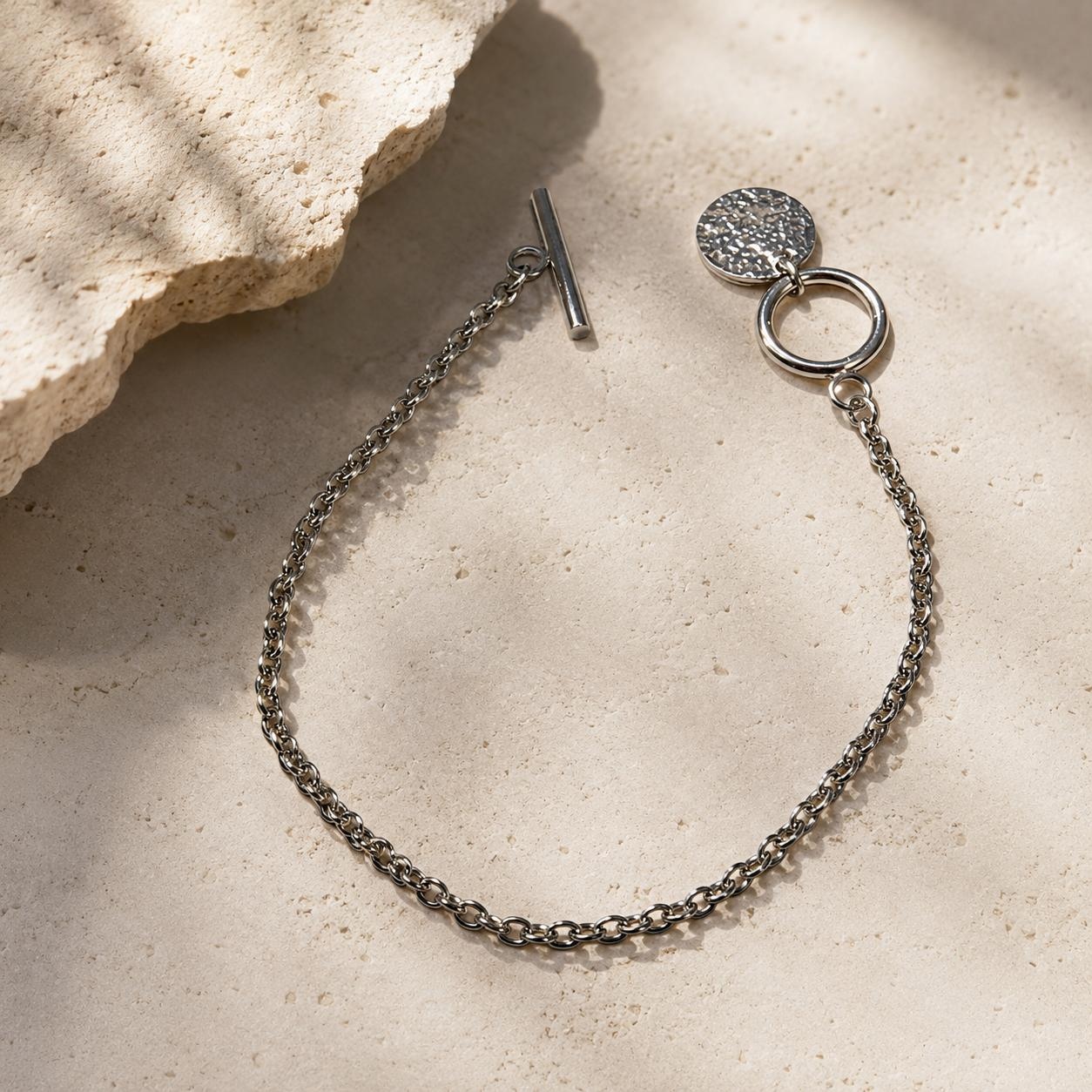 Pulsera Círculo Plateado, fotografía 1